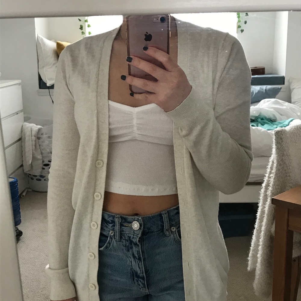 White gap cardigan